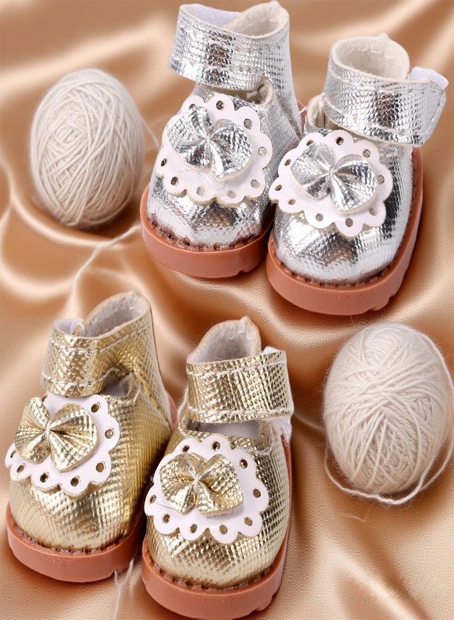 Sinbana 2 Pairs Mini Doll Shoes for Dolls, 2 Styles 6.69in Mini Doll Shoes Fashion Kawaii Canvas Sneaker for Toy Outfit Accessories - Image 5
